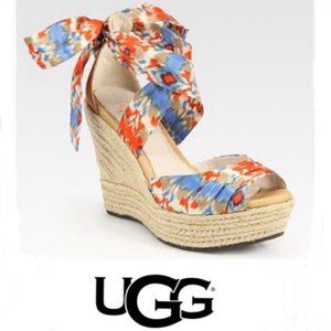 UGG Women's Lucianna Espadrille Sandals Santorini Ikat 7.5